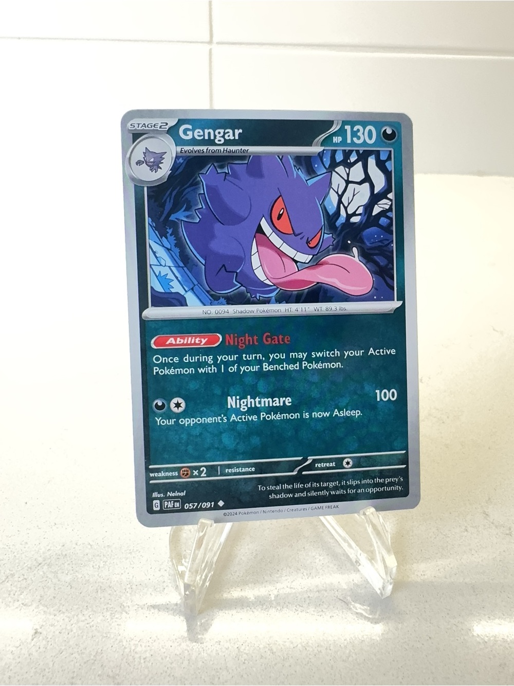 Pokemon TCG Card -  Gengar #57 Pokemon Paldean Fates